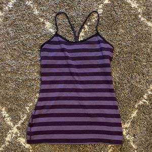 lululemon athletica Purple and Dark Purple Striped Tank Top